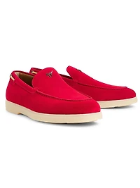 Logo Suede Boat Shoes