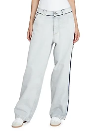 Baggy Wide-Leg Cargo Jeans