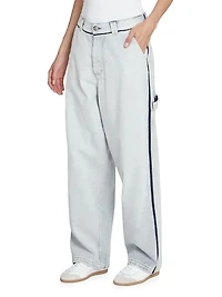 Baggy Wide-Leg Cargo Jeans