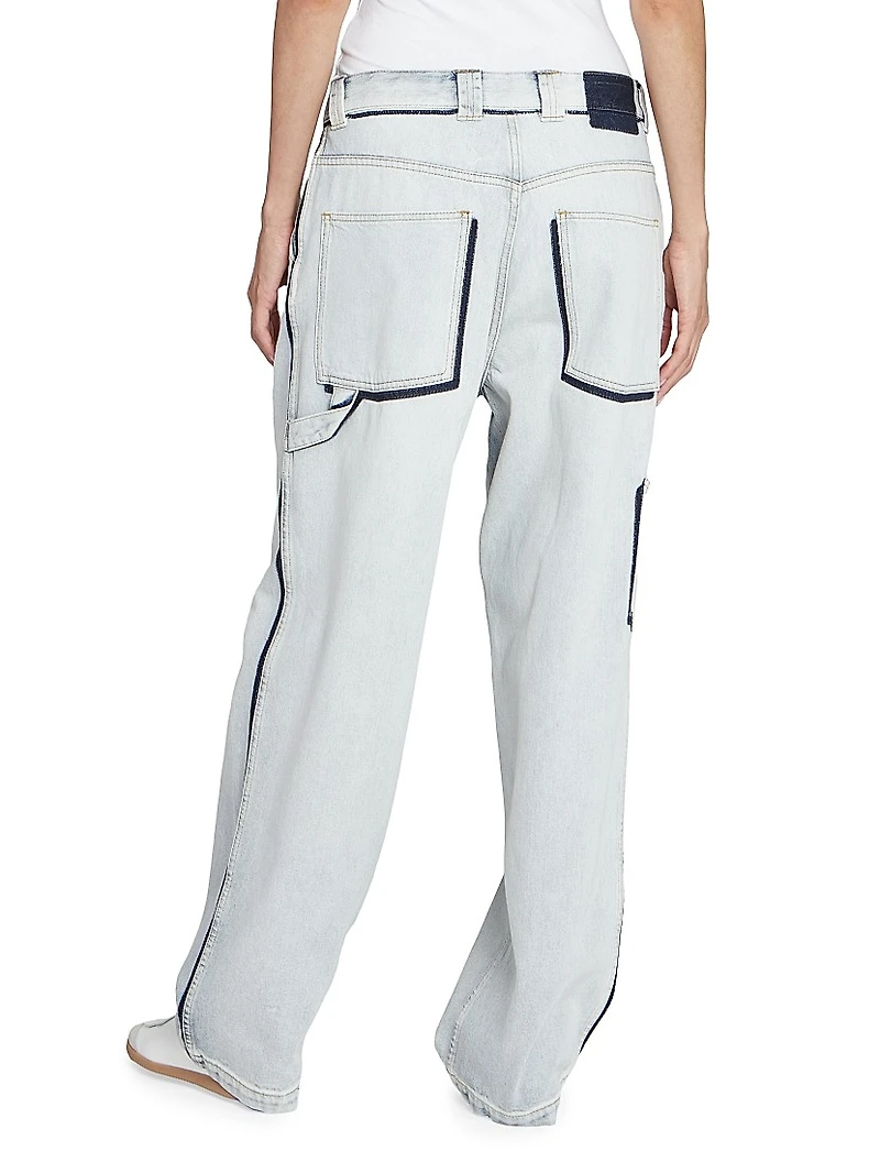 Baggy Wide-Leg Cargo Jeans