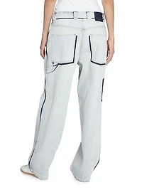 Baggy Wide-Leg Cargo Jeans