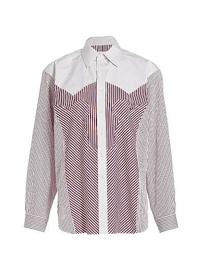Striped Cotton Poplin Shirt