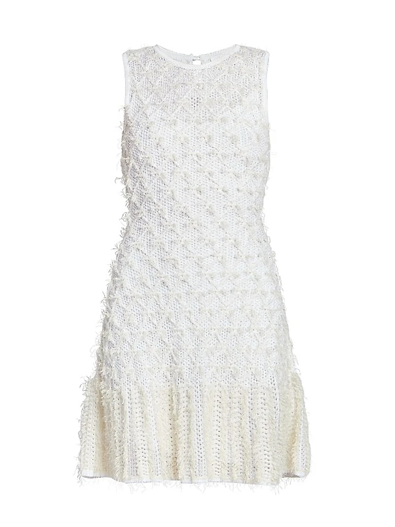 Woven Fringe-Embellished Dress