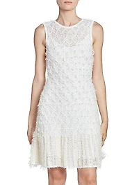 Woven Fringe-Embellished Dress