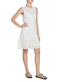 Woven Fringe-Embellished Dress