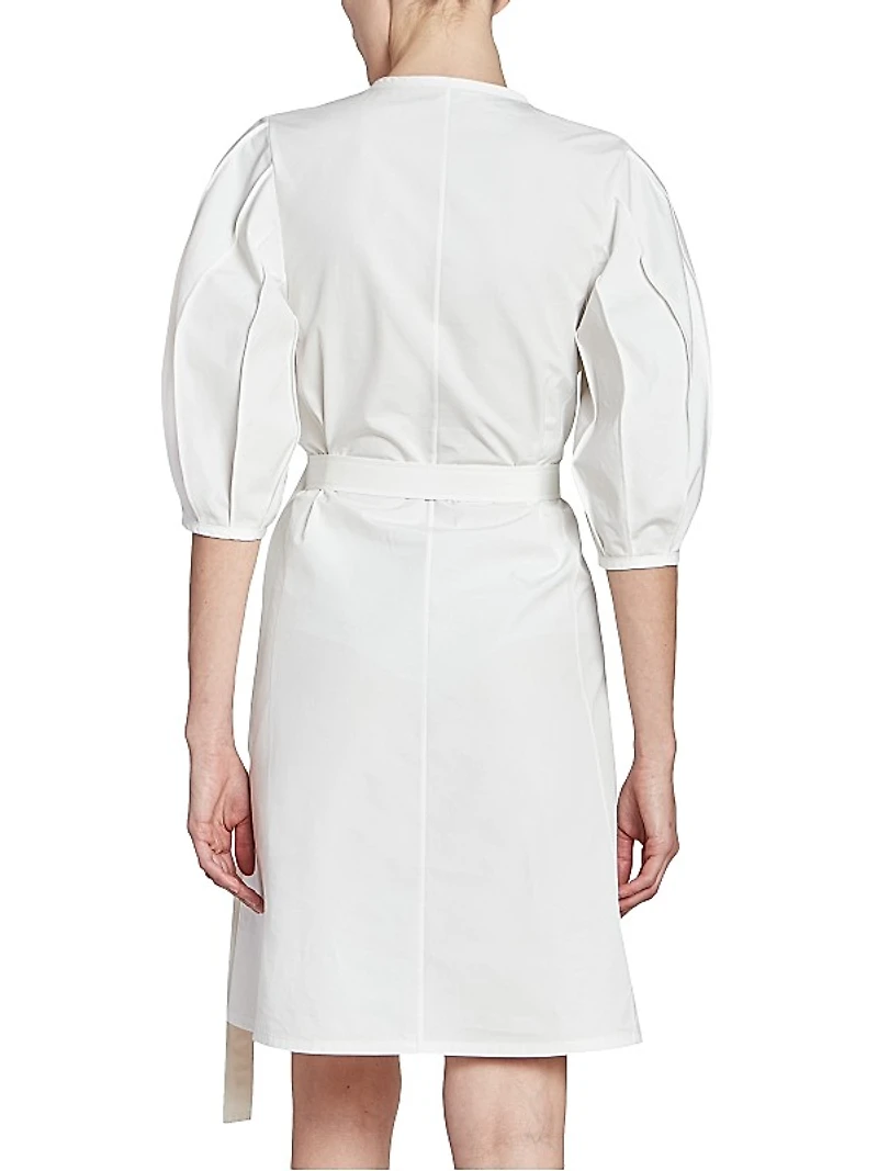 Belted Cotton Poplin Dress