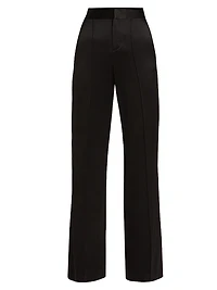 Dylan Silk High-Waisted Wide-Leg Pants