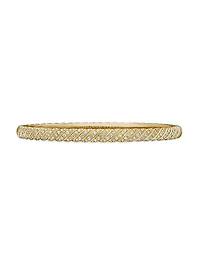 Sculpted Cable Bangle Bracelet 18K Yellow Gold