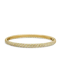 Sculpted Cable Bangle Bracelet 18K Yellow Gold