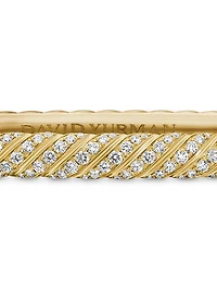 Sculpted Cable Bangle Bracelet 18K Yellow Gold