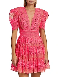 Megan Short-Sleeve Minidress