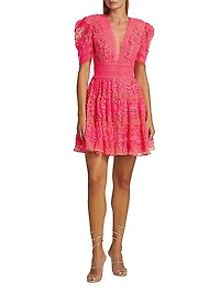 Megan Short-Sleeve Minidress