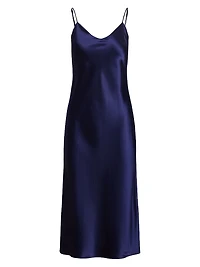 Sleeveless Silk Midi-Dress