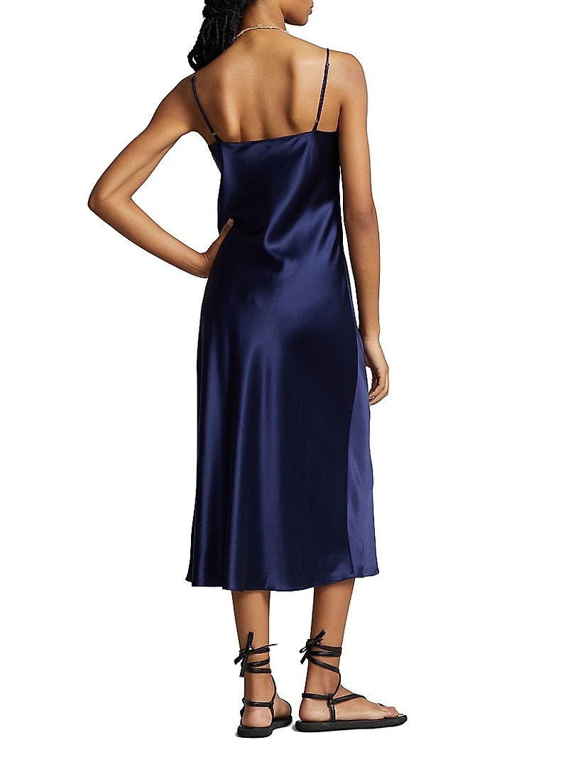 Sleeveless Silk Midi-Dress
