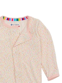 Baby Girl's Floral Print Footie