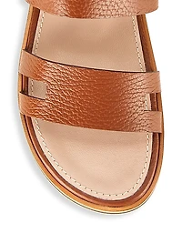 Leather Windowpane Sandals