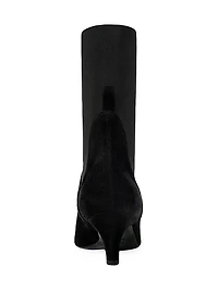 50MM Suede Kitten-Heel Boots