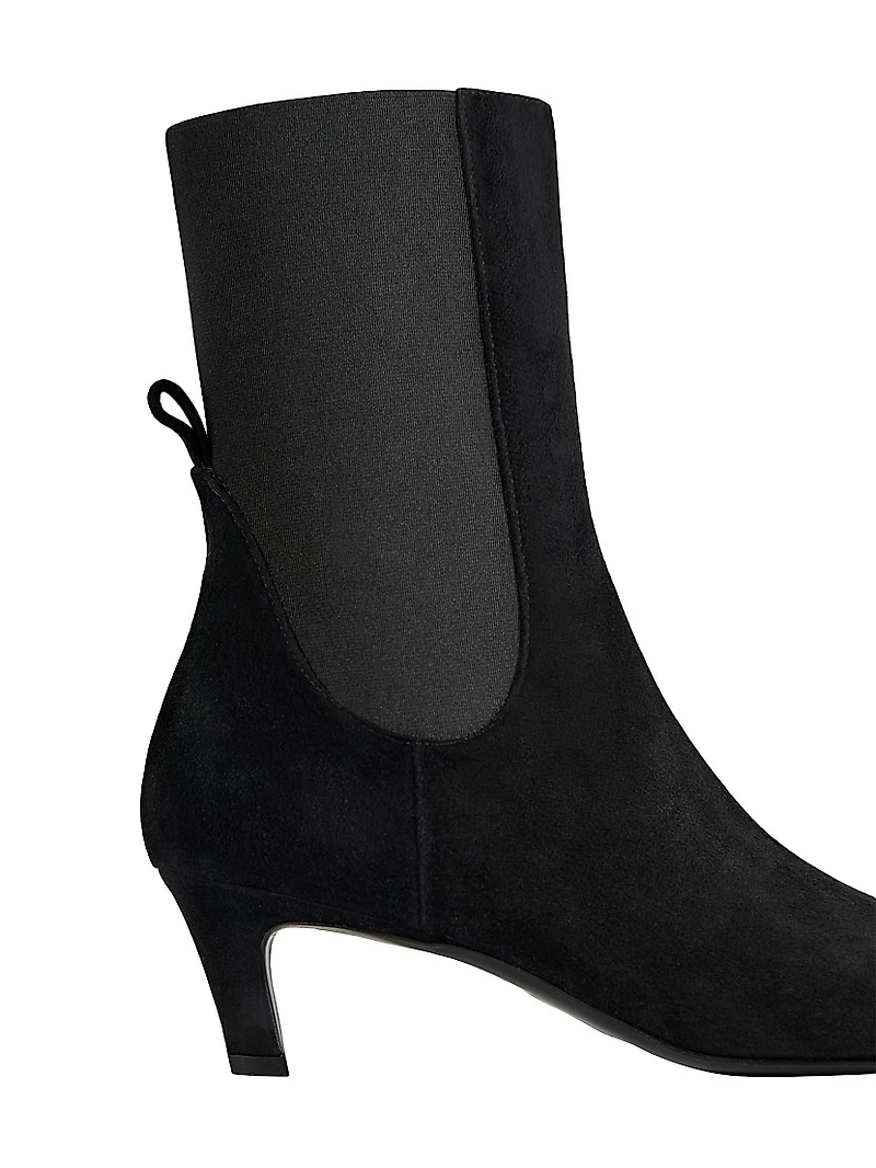 50MM Suede Kitten-Heel Boots