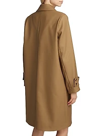 Single-Breasted Wool-Blend Coat