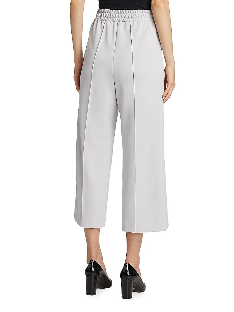 Cropped Scuba Drawstring Pants