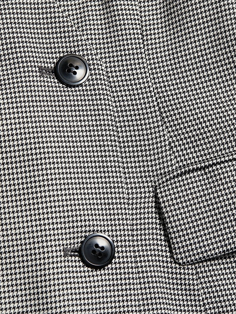 Houndstooth Double-Breasted Blazer Dress