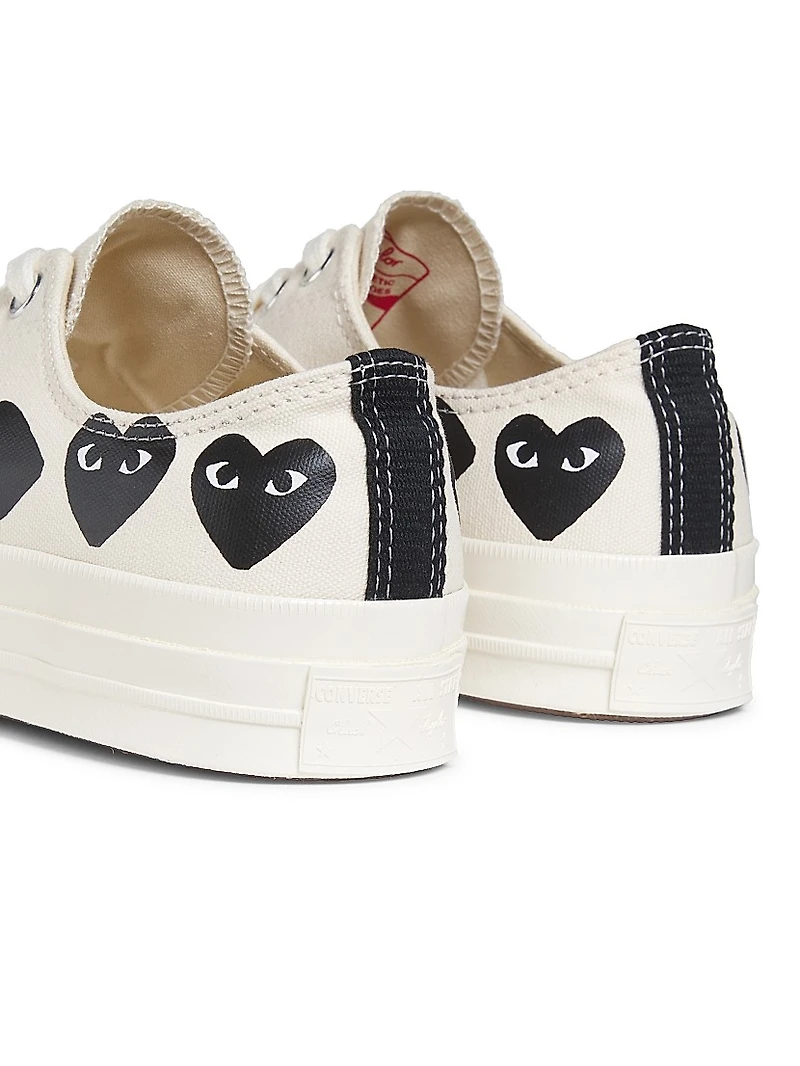 CdG PLAY x Converse Men's Chuck Taylor All Star Multi-Heart Low-Top Sneakers