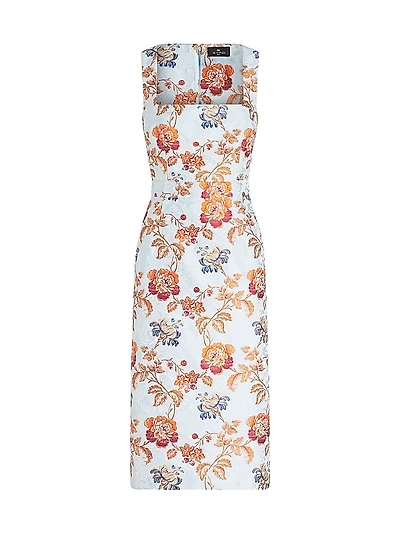 Floral Sleeveless Midi-Dress