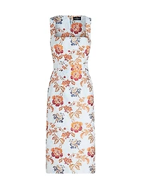 Floral Sleeveless Midi-Dress