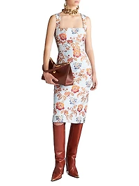 Floral Sleeveless Midi-Dress