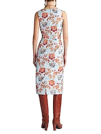 Floral Sleeveless Midi-Dress