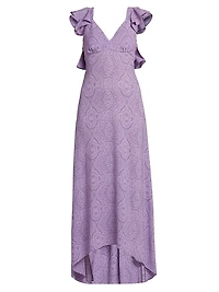 Paisley Flounce Maxi Dress