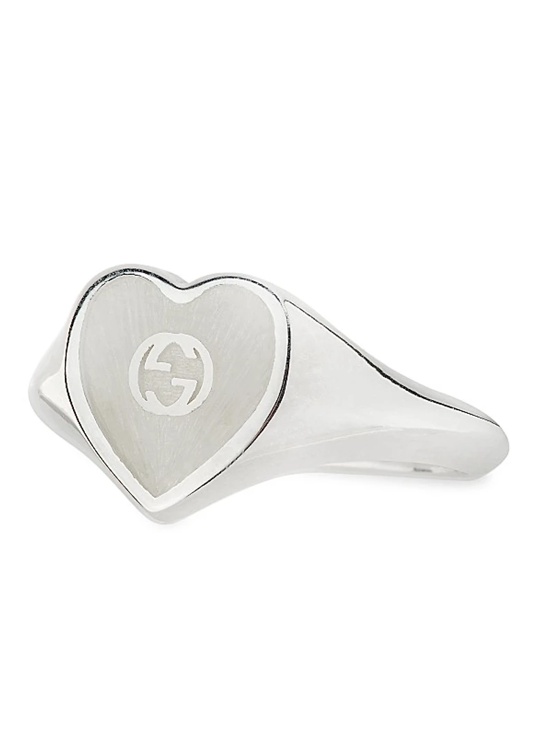 Sterling Silver GG Signet Ring