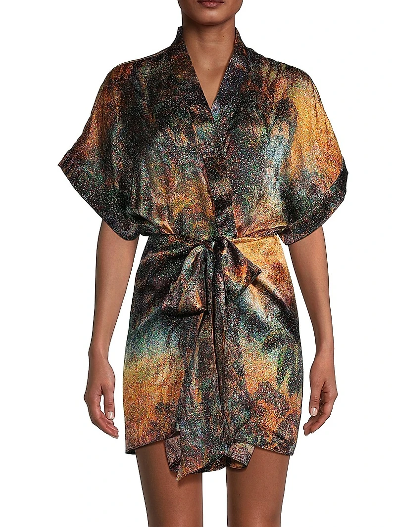 Magic Eye Silk Minidress
