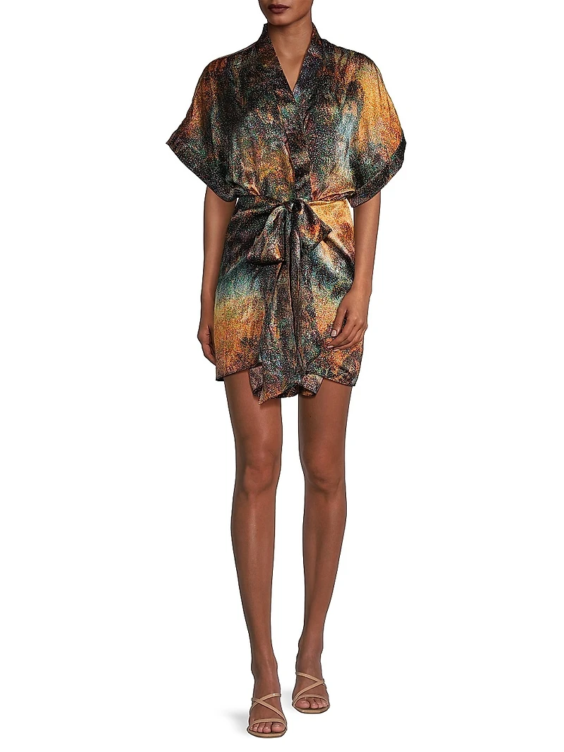 Magic Eye Silk Minidress