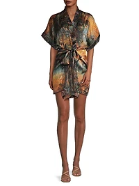 Magic Eye Silk Minidress