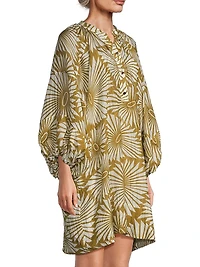 Pinwheel Cotton-Silk Blend Minidress