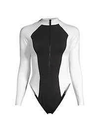 Cici Long-Sleeve One-Piece Surf Suit