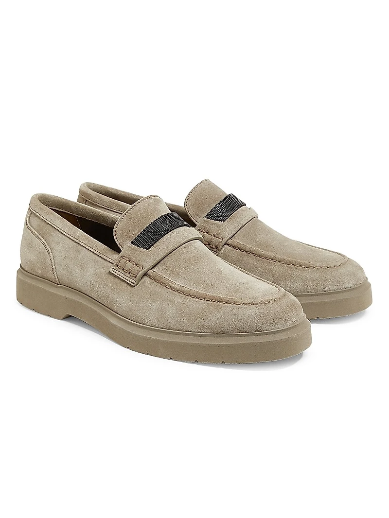 Suede Penny Loafers