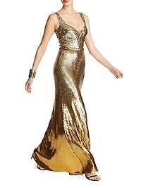 Zahra Sequined Sleeveless Gown