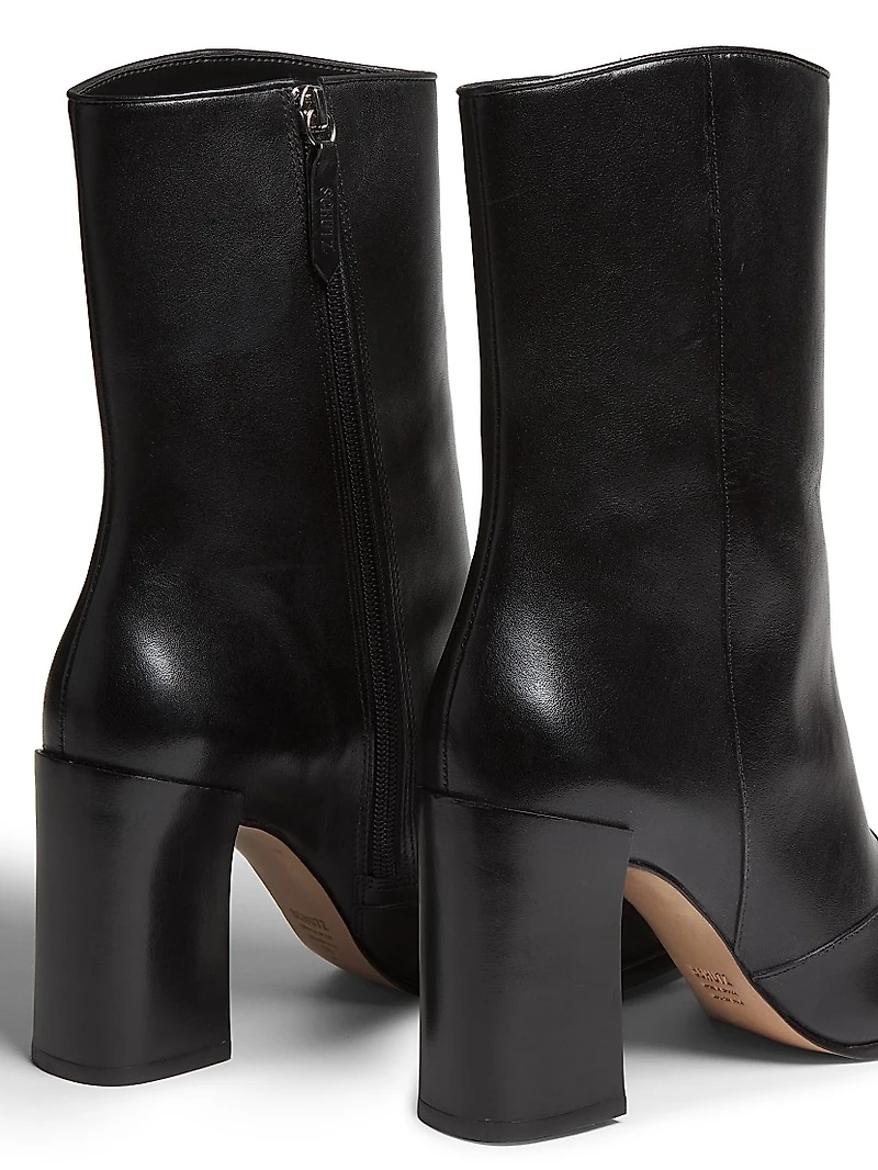 Raffaela 90MM Leather Booties