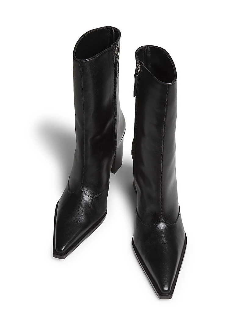 Raffaela 90MM Leather Booties