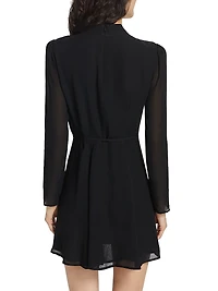 Ottessa Long-Sleeve Surplice Minidress