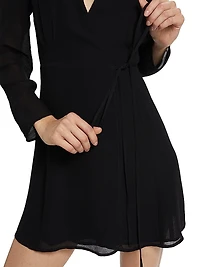 Ottessa Long-Sleeve Surplice Minidress