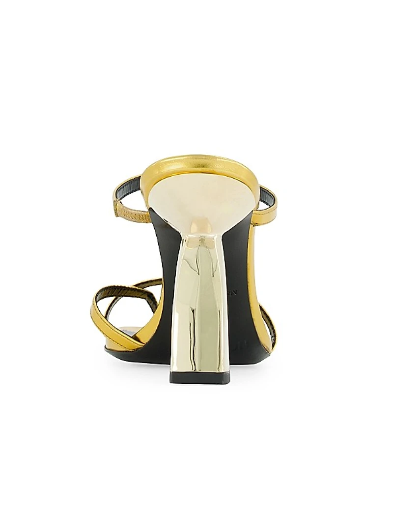 Angel 90MM Metallic Leather Sandals