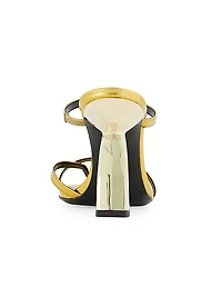 Angel 90MM Metallic Leather Sandals