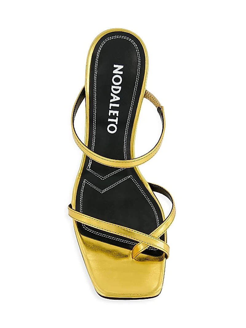 Angel 90MM Metallic Leather Sandals