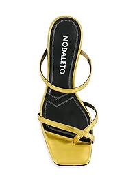 Angel 90MM Metallic Leather Sandals