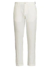 Linen Flat-Front Trousers
