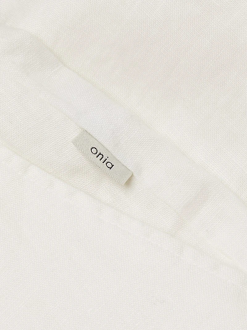 Linen Flat-Front Trousers