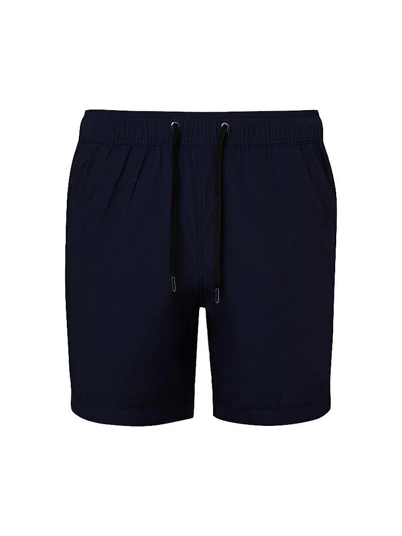 Linen-Blend Drawstring Shorts